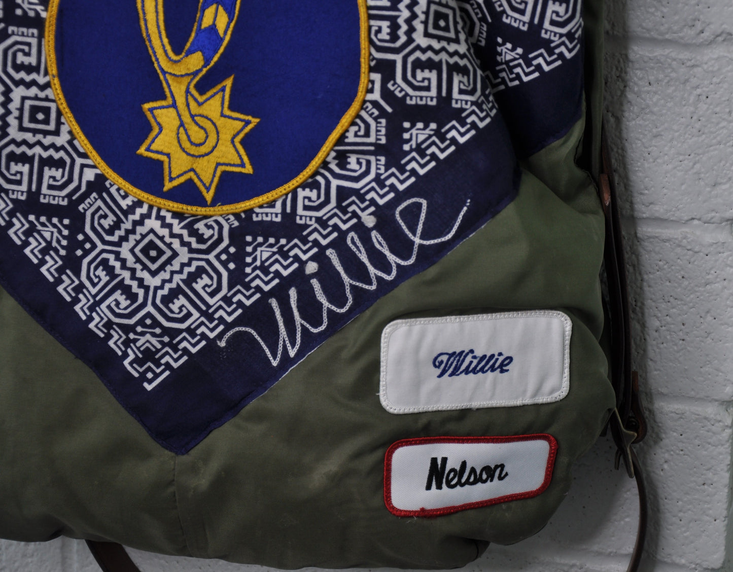 WILLIE NELSON BACK STAGE PASS VINTAGE FLYER HELMET BAG