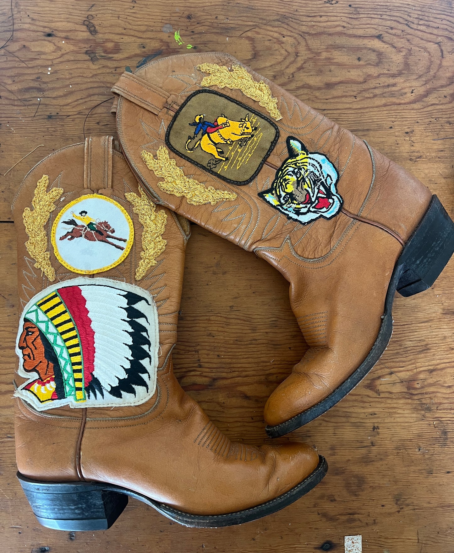 Tony llama patch Rodeo boot size 8❤️