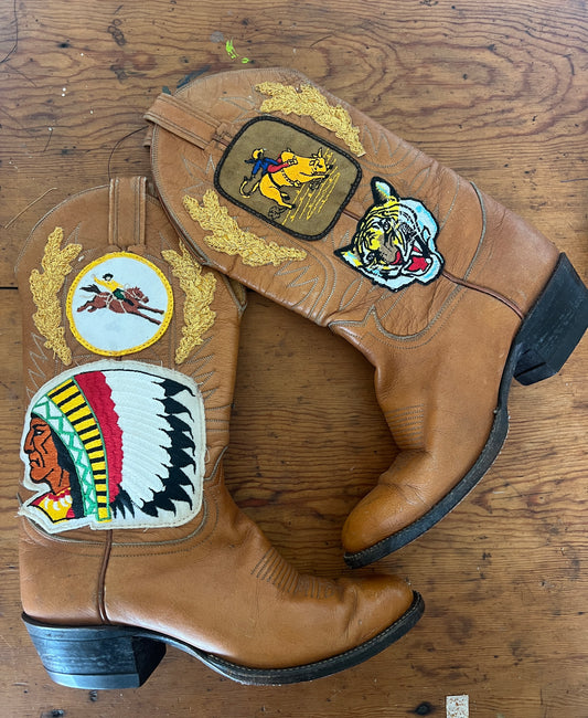 Tony llama patch Rodeo boot size 8❤️