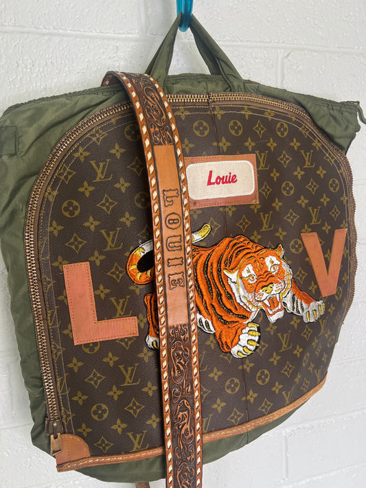 Tiger re-crafted  LV x military bag