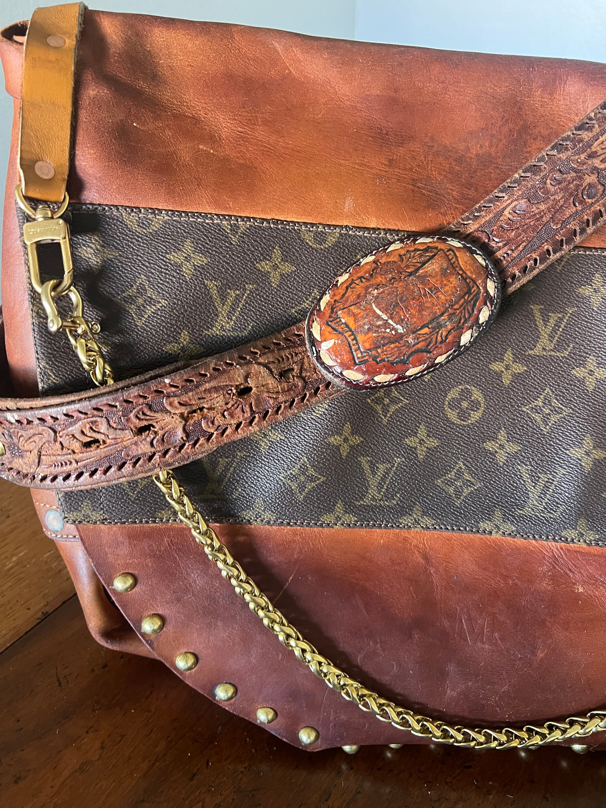 1969 USPS mailbag x Louis Vuitton authentic materials