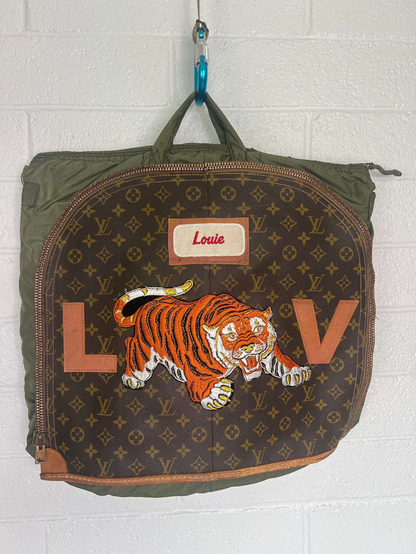 Tiger re-crafted  LV x military bag