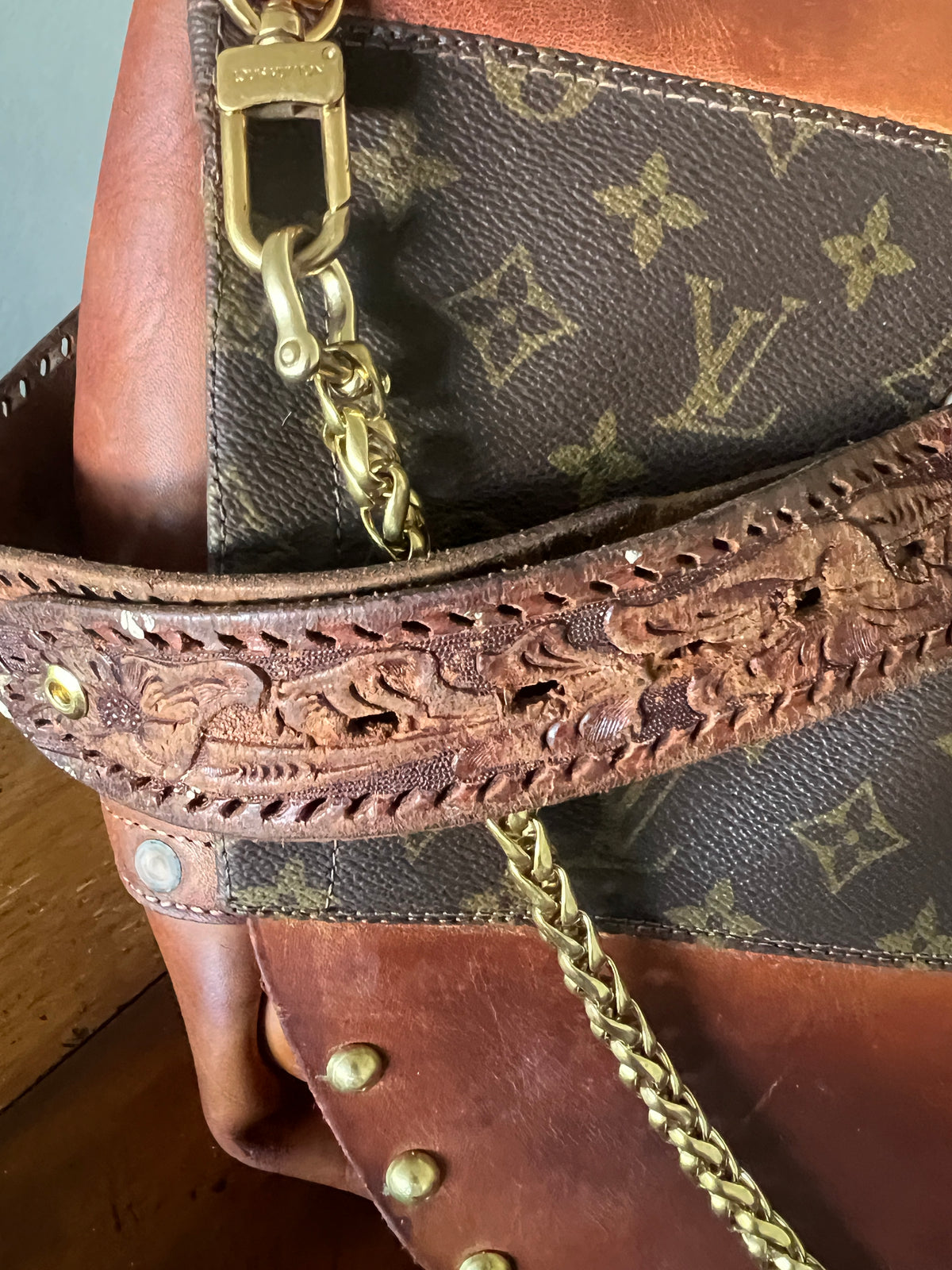 1969 USPS mailbag x Louis Vuitton authentic materials