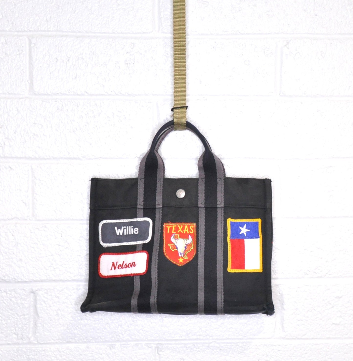 Vintage authentic Hermes Toile Fourre-Tout PM x Willie Nelson Texas . One of a kind!